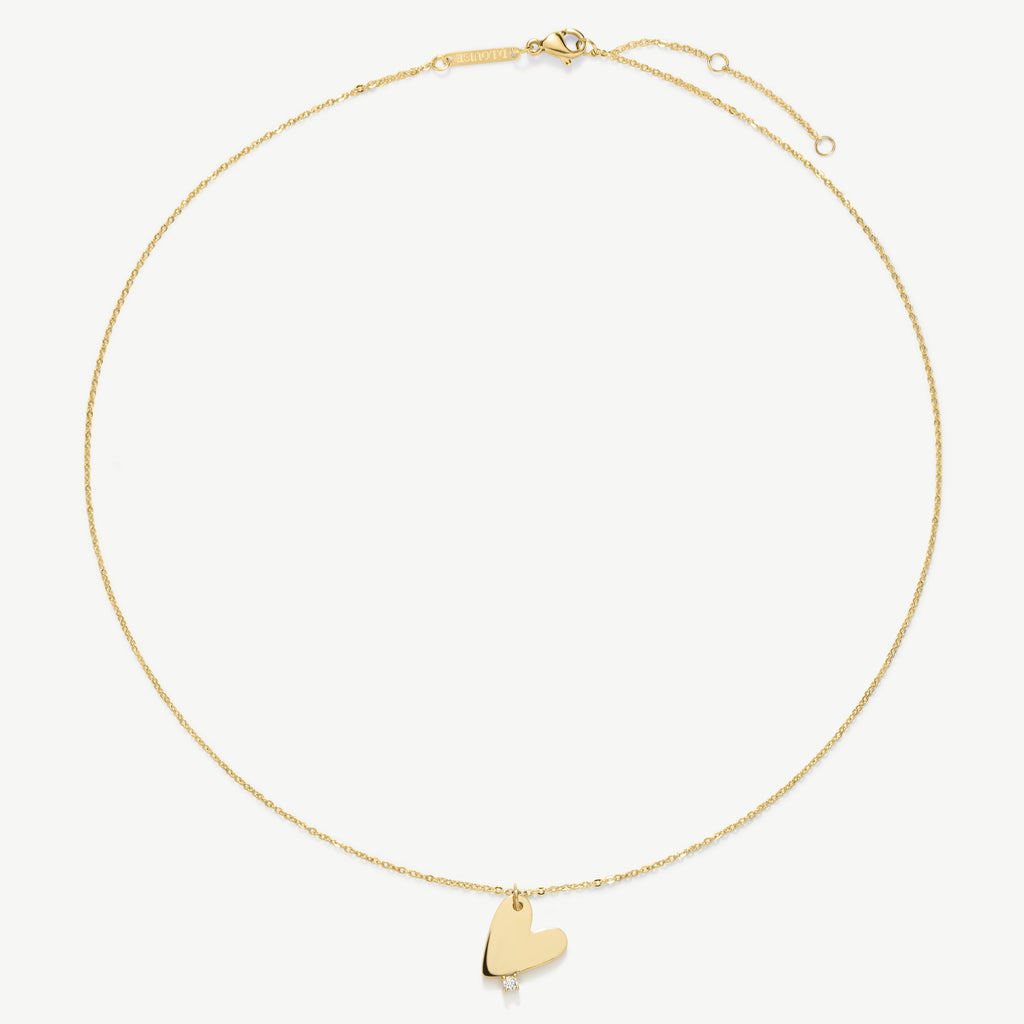 Heart with Stones Necklace