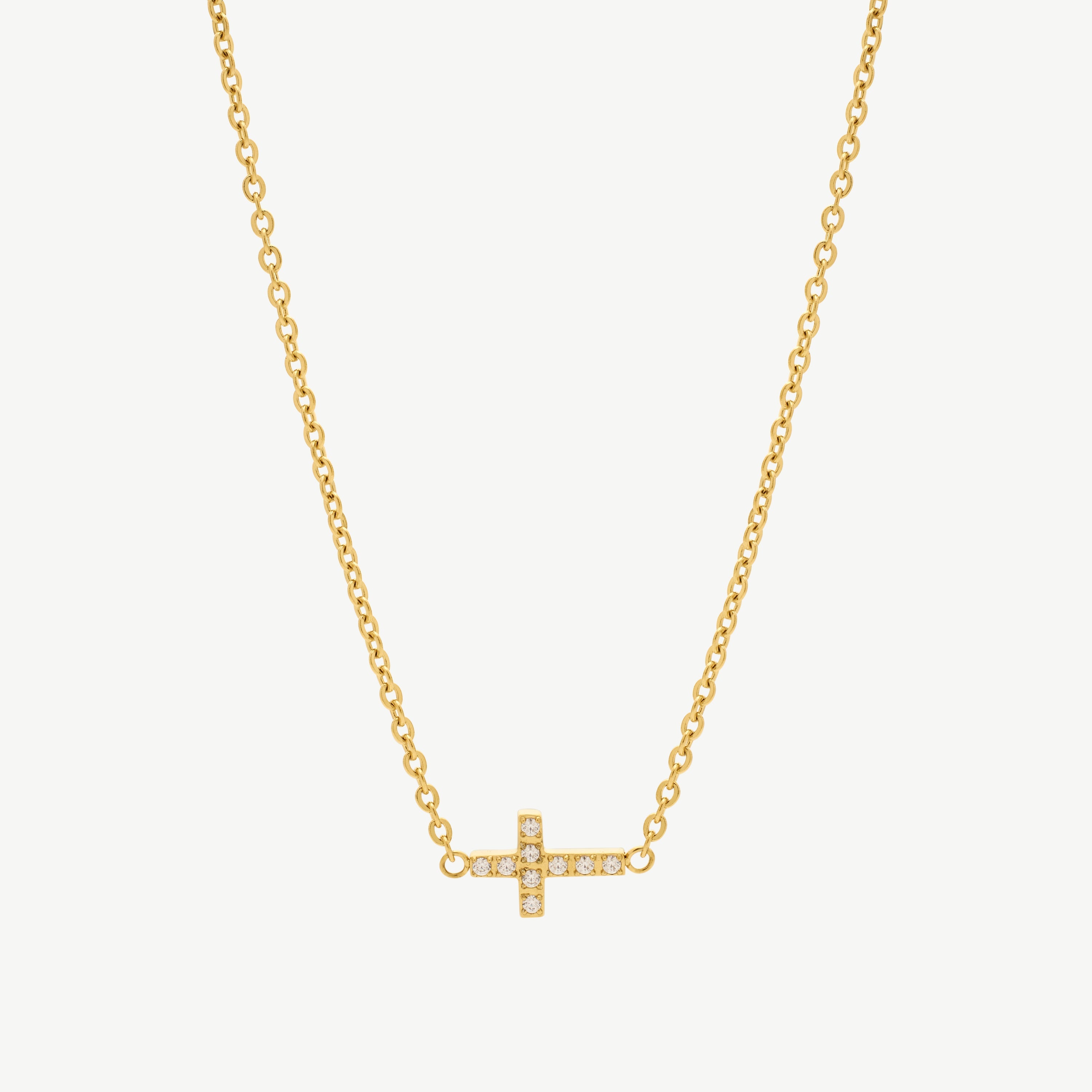 Pavé Cross Necklace