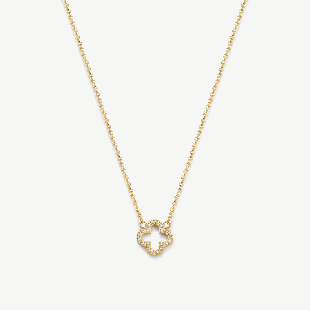 Pavé Clover Pendant Necklace