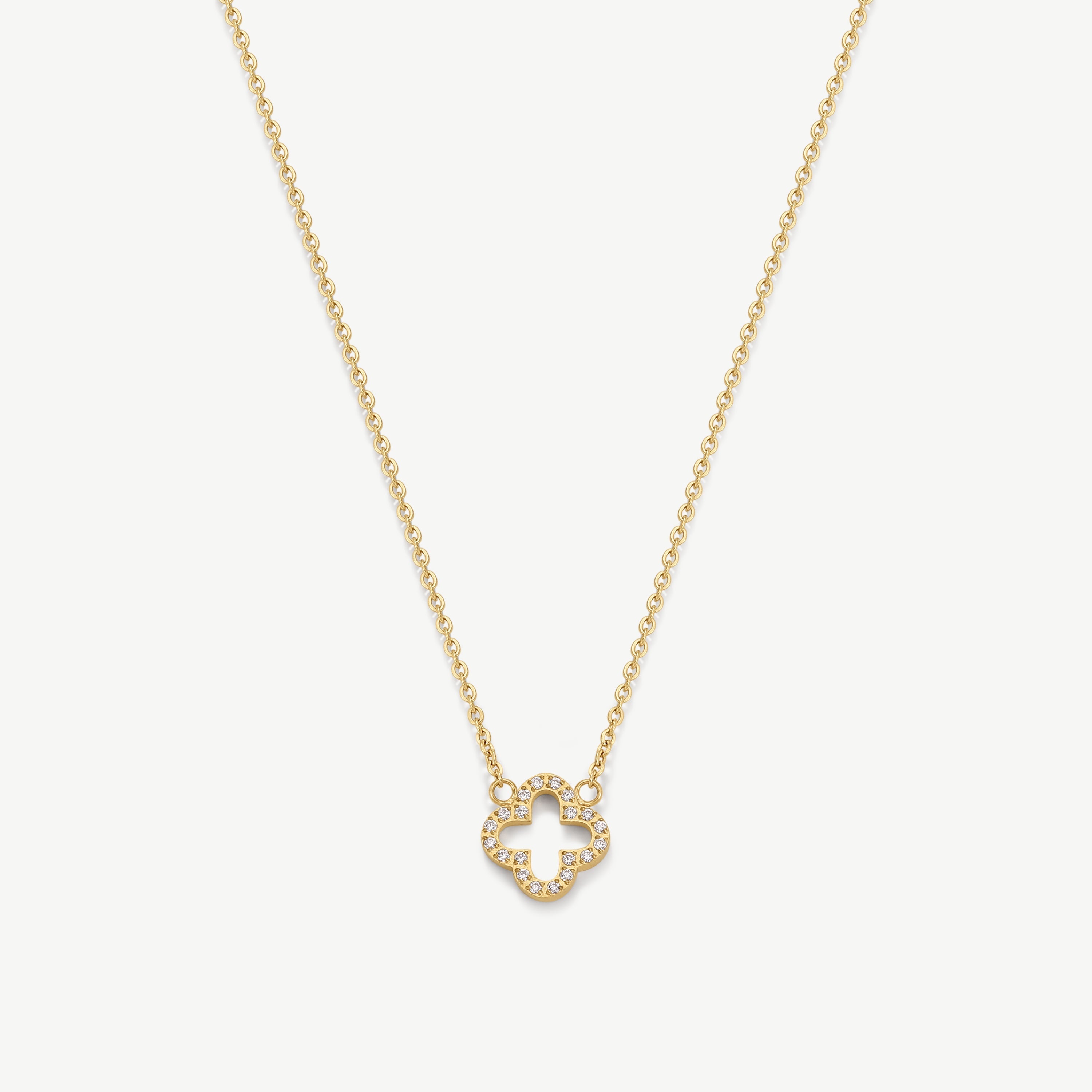 Pavé Clover Pendant Necklace