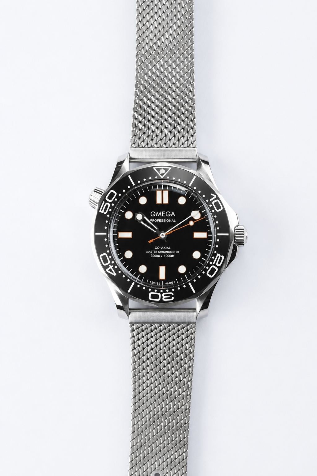 Black 007 Watch, Waterproof, 904L Stainless Steel