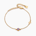 Side-Set Initial Birthstone Bracelet
