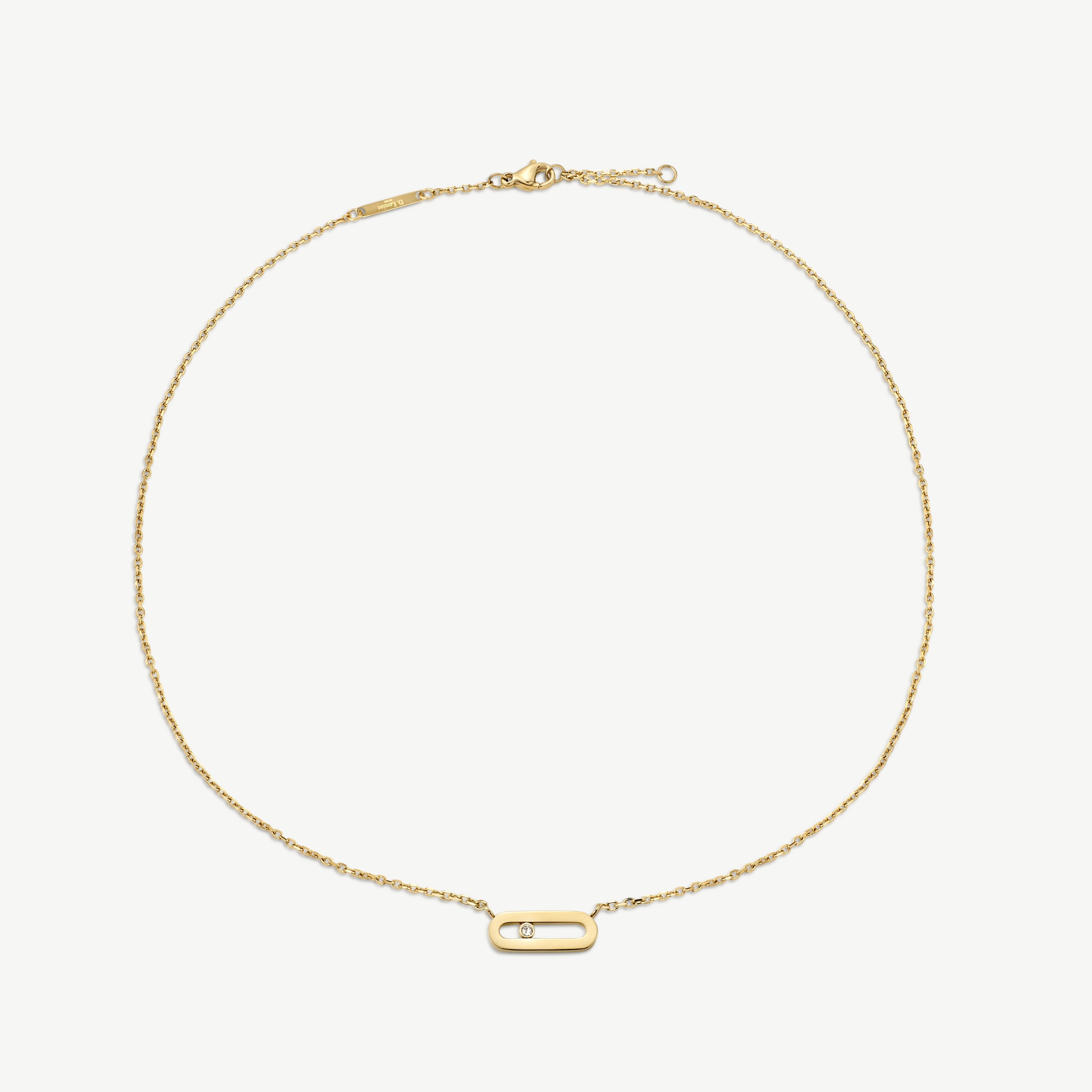 Ellipse Pendant With Stone